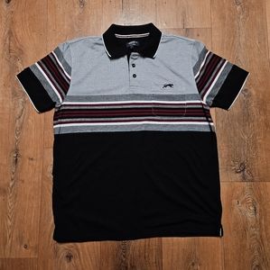 Cougars Sportswear Polo Shirt Striped Short Sleeve Mems Medium Golf Tee
